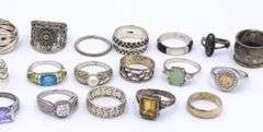 Group lot of vintage 925 sterling silver rings