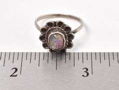 Fantastic Sterling Silver Resin Opal Gemstone Ring