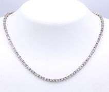 18kt White gold approximate 4ctw diamond tennis necklace