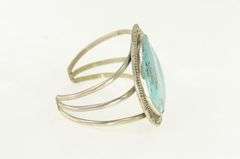 Sterling Silver Southwestern Turquoise Ornate Cuff Bracelet