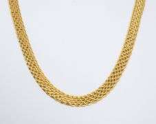 Beautiful Multi=Strand 14K Woven Necklace
