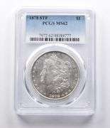MS62 1878 8TF Morgan Silver Dollar PCGS