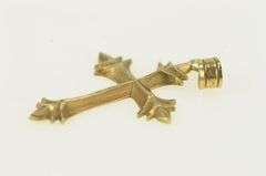 14K Yellow Gold Cross Christian Faith Symbol Religious Charm/Pendant