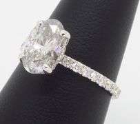 2.01CTW Hidden Halo Oval Diamond Engagement Ring