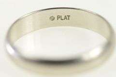 Platinum 4.0mm Rounded Classic Wedding Band Ring