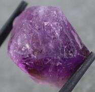 Big 35.17ct rich violet uncut Amethyst