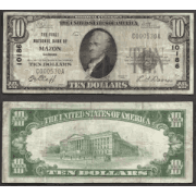 $10 1929 First National Bank Mazon, IL Ch# 10186 =RARE--8 Known= Grundy County Very Fine