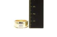 14K Yellow Gold 0.40 Ctw Princess Cluster Squared Band Ring