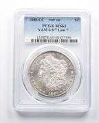 MS63 1880-CC Morgan Silver Dollar VAM 6 8/7 Low 7 Top 100 PCGS