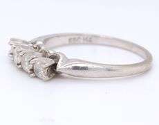 14kt White gold 1/4ct diamond band