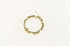 14K Yellow Gold Vintage Pearl Retro Circle Fashion Pin/Brooch