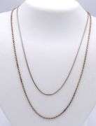 Lot of 2 vintage 925 sterling silver chains