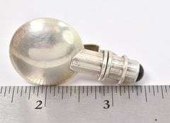 Beautiful Vintage Sterling Silver Black Onyx Perfume Bottle