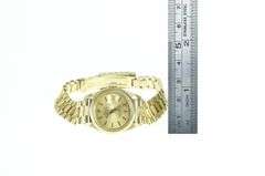 18k Gold Rolex Datejust 26mm 6927 Bark Bezel 1980's Women's Watch
