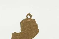 18K Yellow Gold Paraguay Country Travel Souvenir Map Charm/Pendant