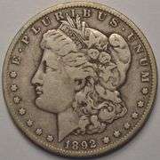 1892-O Morgan Silver Dollar Better Date, Circulated.