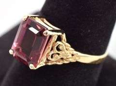 Stunning 14K Yellow Gold Approx. 4.58CTS Pink Tourmaline Gemstone Ring
