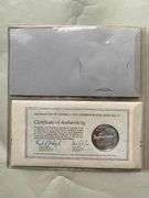 Apollo Soyuz 1975 Sterling Proof Medal on First Day Cover.