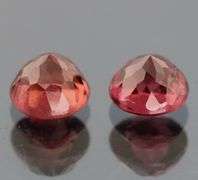 Cherry pink 2.71ct matched Rhodolite Garnet pair