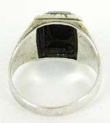 Men's Sterling Black Onyx Ring, 11.5