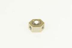 18K Yellow Gold Geometric Hexagon Shape Pierced Charm/Pendant