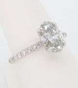 2.01CTW Hidden Halo Oval Diamond Engagement Ring