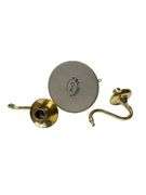 Baldwin Adjustable Two-Arm Brass Serpentine Candlestick Candelabra