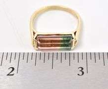 Mystic 14K Yellow Gold Approx. 4.07CTS Watermelon Tourmaline Ring