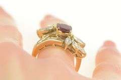 14K Yellow Gold 4.29 Ctw Natural Ruby VVS Diamond Engagement Ring