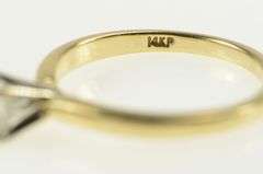 14K Yellow Gold 0.58 Ct Round Diamond Solitaire Engagement Ring