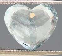 Heart cut! 2.91ct platinum blue Aquamarine