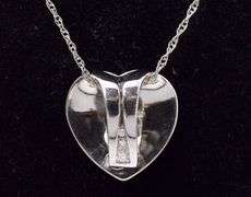 Fantastic Diamond Heart Pendant Necklace in 18K White Gold