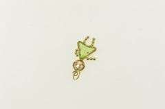 14K Yellow Gold August Birthstone Baby Sim. Peridot CZ Charm/Pendant