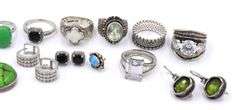 Group lot of vintage 925 sterling silver jewelry