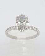 2.01CTW Hidden Halo Oval Diamond Engagement Ring