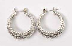 Beautiful Sterling Silver Hoop Earrings