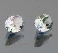 Silvery blue 1.61ct Tanzanite pair