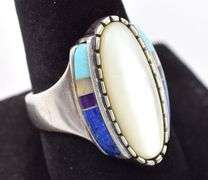 Stunning Sterling Silver Multi-Gemstone Ring