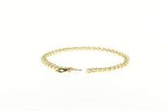 14K Yellow Gold 1.15 Ctw Classic Diamond Wavy Link Tennis Bracelet