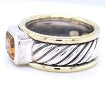 David Yurman Citrine Cigar band ring