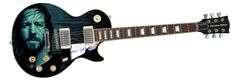 Pearl Jam Eddie Vedder Autographed Custom Graphics Guitar ACOA