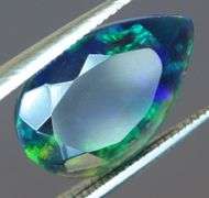 Silky 2ct Floral Fairy Fire Flashing Black Opal