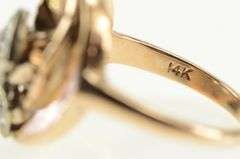 14K Yellow Gold 0.39 Ctw Old Mine Cut Diamond Engagement Ring