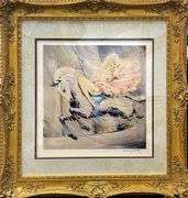 Extremely Rare Dry-Point Etching by Louis Icart, Hand Signed Louis Icart Mardi Gras (A la Fete)
