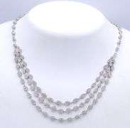 18kt White gold 3.50ctw diamond BIB Style necklace