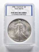 MS70 1986 American Silver Eagle NES