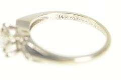 14K White Gold 0.20 Ctw Diamond Solitaire Classic Engagement Ring