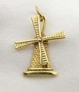 Useful 14k Diamond Insert Ring Neat 14K YG Windmill charm or pendant.