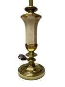 Stiffel 3 Way Brass and Ivory Enamel Table Lamp Vase Shape