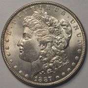 1887 Morgan Silver Dollar BU